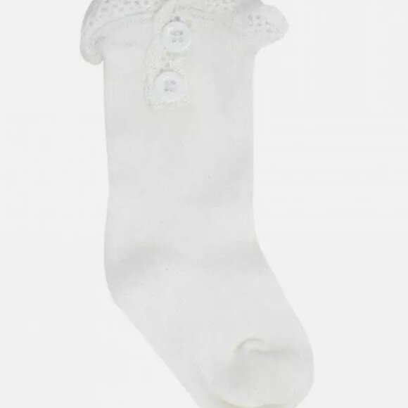 NWT Baby Deer White Black Boot Socks Lace Buttons Bundle of 3 Large - Picture 4 of 5